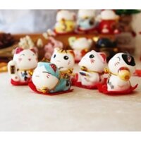 set mèo 5 con bằng gốm sứ.Có đế lót sẵn.