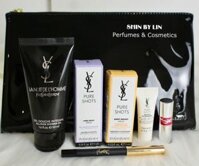 Set mini YSL 7 Món Gồm: Sữa Tắm La Nuit 50ml (nam) + Serum Xoá Nhăn 7ml + Serum đêm 7ml + Son Dưỡng mini #02 + Kem Chống Nắng 3ml + Chì Eyeliner + 1 Túi Da YSL