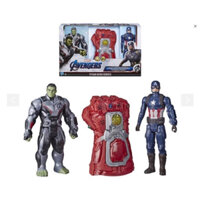 Set mô hình Hulk, Captain America và Găng Tay Vô Cực Titan Hero Series.
