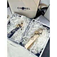 Set móc khóa Chanel + box giấy + túi giấy