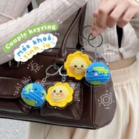 Set móc khóa len Mặt trời và Trái đất