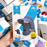 Set mũ chống nắng + bịt mặt UV Hat chống UV Nhật 4in1