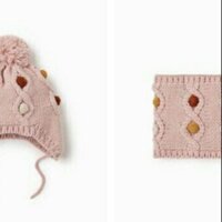 Set mũ lan và khăn choàng cho bé