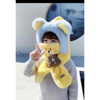 Sét Mũ Lông Khẩu Trang Kèm Khăn Cho Bé