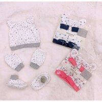 Set mũ vải bao tay bao chân sơ sinh Sunnozy