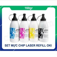 SET MỰC ĐỖ + CHIP LASER REFILL OKI( CHO MÁY OKI C833) 1 MÀU