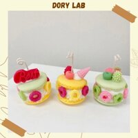 Set Nến Bánh Macaron Ngũ Sắc Handmade - Dory Lab