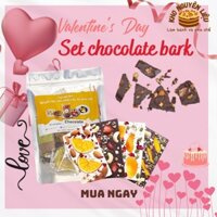 Set Nguyên Liệu Chocolate Bark - Quà Tặng Dịp Noel - Valentine Trắng/Đen