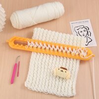 Set nguyên liệu đan khăn len ống cotton love, nguyên liệu đan khăn bằng khung loom
