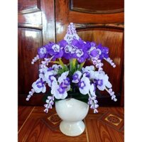 Set nguyên liệu hoa lan pha lê 15cành x 4bông 7 nụ, không gồm bình cắm