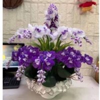 Set nguyên liệu hoa lan pha lê 15 cành x 6 bông 7 nụ (ko gồm chậu)
