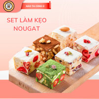 Set nguyên liệu kẹo Nougat hạnh phúc tự làm tại nhà, đầy đủ nguyên liệu, ít ngọt, an toàn