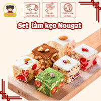 Set nguyên liệu kẹo Nougat hạnh phúc tự làm tại nhà, đầy đủ nguyên liệu, ít ngọt, an toàn