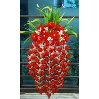 Set nguyên liệu làm giỏ hoa pha lê treo tường, có kèm giỏ treo
