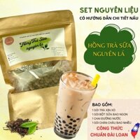 SET nguyên liệu nấu HỒNG trà sữa - Bếp Tự Làm