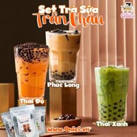 Set nguyên liệu pha trà sữa phúc long thái xanh thái đỏ BẾP CỦA MẸ ONICI thành phẩm 30 35 ly