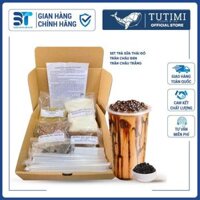 Set Nguyên Liệu Pha Trà Sữa Thái Đỏ, Trân Châu Đen Dai Dai, Trân Châu Trắng Giòn Giòn, pha được 20 - 25 ly