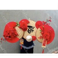 sét nguyên liệu quạt trang trí tết,trang trí tường mẫu mới năm nay