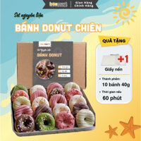 Set nguyên liệu tự làm bánh Donut chiên phủ socola Nhà Bee siêu ngon thành phẩm 10-12 chiếc