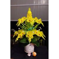 Set nguyên liệu tự làm chậu lan pha lê 15cành, không gôm chậu cắm hoa