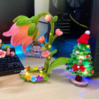 Set nguyên liệu tự làm đèn hoa linh lan trang trí bằng kẽm nhung, đèn ngủ hoa kẽm nhung