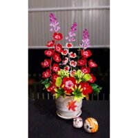 Set nguyên liệu tự làm hoặc thành phẩm 1bình hoa pha lê size 45x25cm