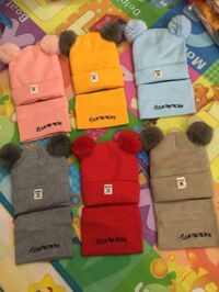 Set nón len khăn ống mềm xinh