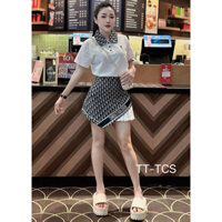 Set nữ áo + chân váy mang phong cách hiện đang năng động