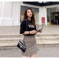 Set nữ áo thun + chân váy