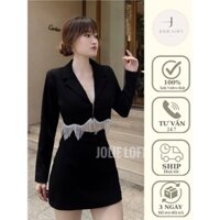Set nữ dự tiệc đính đá thiết kế Saint Dress JOLIE LOFT, đầm dáng ngắn sang trọng đi chơi