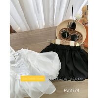 Set Nữ Sơ Mi Trắng + Quần Bí Ngô (HQ) - LBH00208
