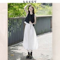 Sét nữ xinh áo croptop và chân váy bo chun Bộ nữ xinh chất liệu mềm mại thoáng mát