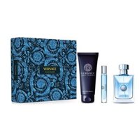 Set Nước Hoa Nam Versace Pour Homme (Eau de Toilette 100ml, Mini EDT 10ml, Hair & Body Shampoo 150ml)