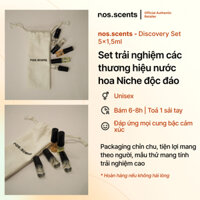 Set nước hoa trải nghiệm 5x1,5ml tiện lợi Discovery Set nosscents - Puritea, LOEWE, GOTI, Meo Fusciuni, Monoth