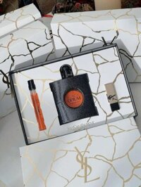 Set nước hoa YSL Black Opium 3pcs 2024 son Rouge À Levres