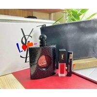 Set Nước Hoa YSL Black Opium EDP GIft Set (Mascara - Nước Hoa Fullsize 90ml - Son YSL 208 Fullsize)