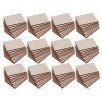 Set of 120 Rectangle Shape Craft Blank Wood Plaque Sign Pyrography DIY Materials