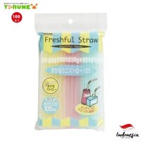 Set ống hút bọc giấy Torune Freshful Torune Flexible 6x210mm - Hàng nội địa Nhật Bản - Set 100 chiếc 4x160mm  P-2050