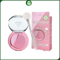 Set Phấn Má Hồng 3CE Blush Highlighter Kèm Cọ Má Hồng Highlight 2in1 Tiện Lợi - Mibebe