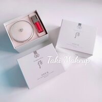 Set Phấn Nước [2 Lõi+ Son] Whoo Gongjinhyang Seol Radiant White Moisture Cushion Foundation