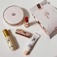 Set phấn nước dưỡng trắng nâng tông Whoo Gongjinhyang Radiant White Tone Up Sun Cushion Special Set