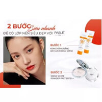 Set phấn phủ siêu mịn và kem chống nắng Q10 - Pasle Snow White Powder Pact Gift Set