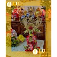 Set phụ kiện làm tháp bánh kẹo , combo hoa trang trí #10 ( không kèm theo hộp bánh ) | LU Decor