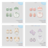 Set Phụ Kiện Mũ, Bao Tay, Bao Chân, Yếm Nous Cho Bé Sơ Sinh
