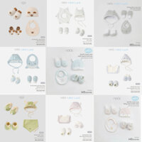 Set Phụ Kiện Mũ, Bao Tay Chân Và Yếm Nous