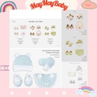 Set phụ kiện sơ sinh NOUS bao tay chân nón yếm cao cấp mềm mịn co giãn tốt cho bé trai bé gái cực xinh