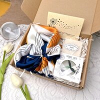 Set qùa cao cấp set quà tặng khăn lụa cực sang trọng tặng Mẹ tặng bạn gái nhân dịp sinh nhật 20/10 8/3 14/2 Bobaki LT04