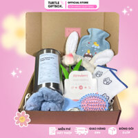 Set quà cốc giữ nhiệt và túi chườm bụng, Hộp quà tặng người yêu sinh nhật bạn bè tinh tế kèm thiệp