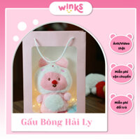 Set Quà Gấu Bông Hải Ly Hồng Winks Gift Chất Liệu Vải Lông Thú Cao Cấp Giá Rẻ 20 - 25cm