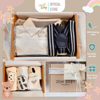 Set quà sơ sinh tặng đầy tháng, thôi nôi cao cấp, mix sẵn cho bé trai, bé gái, nhiều mẫu, tặng kèm thiệp kraft